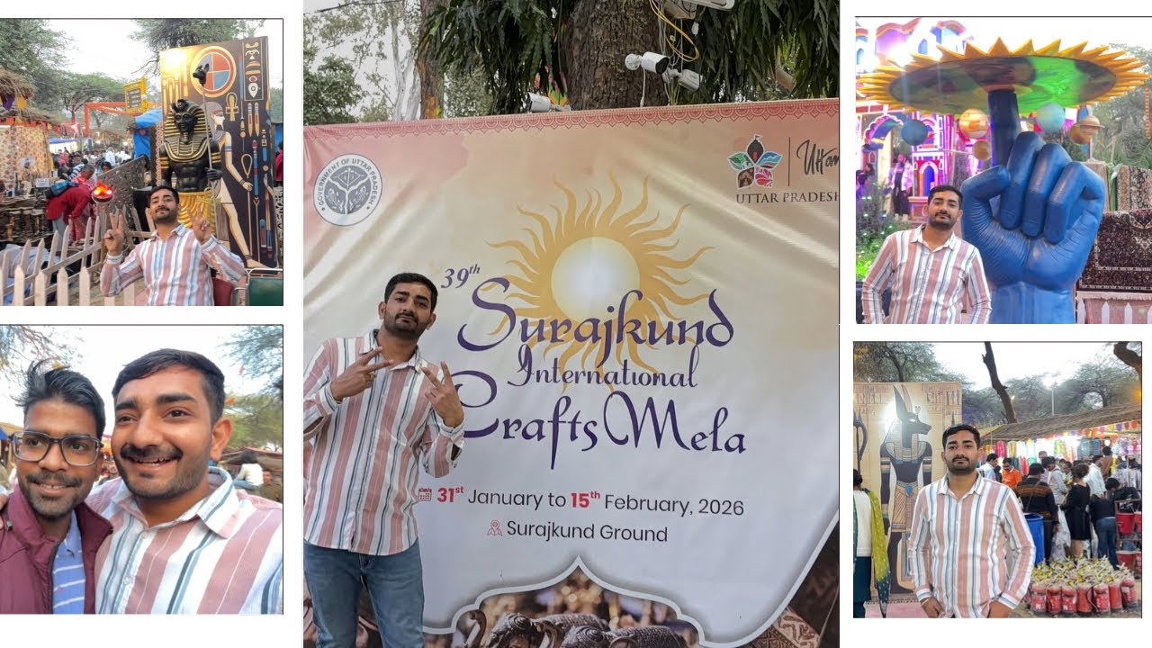 Surajkund International Craft Mela 🎡 in Faridabad #explore #surajkundmela2026 #dailylifestylevlog 