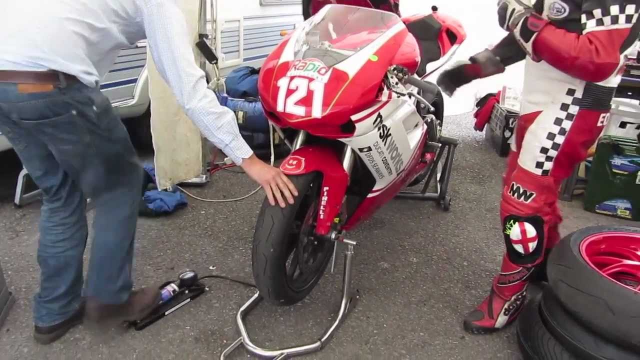 Mike Spike Edwards motorcycle racing video Castle Combe Ducati 848 Challenge track action