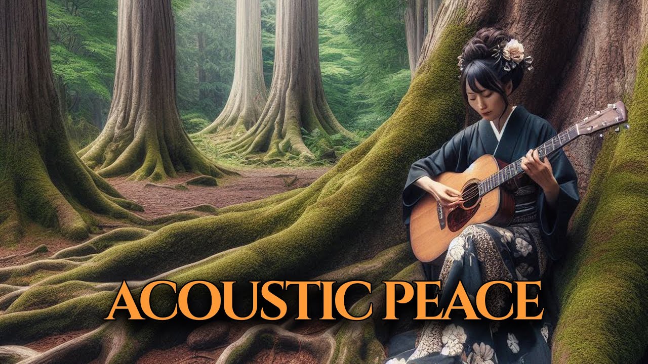 Cozy Winter in Kyoto • Soft Rain & Acoustic Guitar • Instant Calm