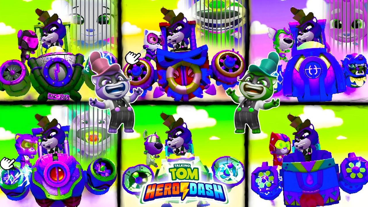 TALKING TOM HERO DASH * ALL ULTRA HEROES FIGHTS THE COLOUR REACTION WORLD ALL BOSS MASTER RACCOONS