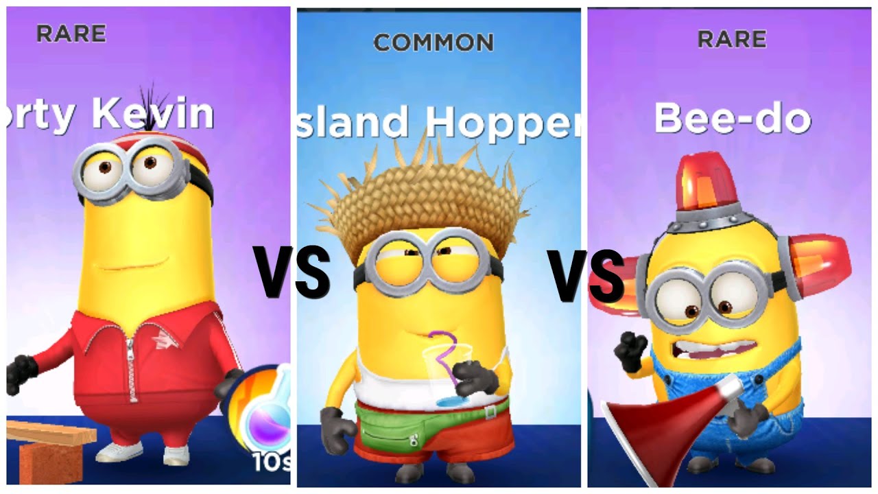 Minion Rush Sporty Kevin VS Island Hopper VS Bee-Do