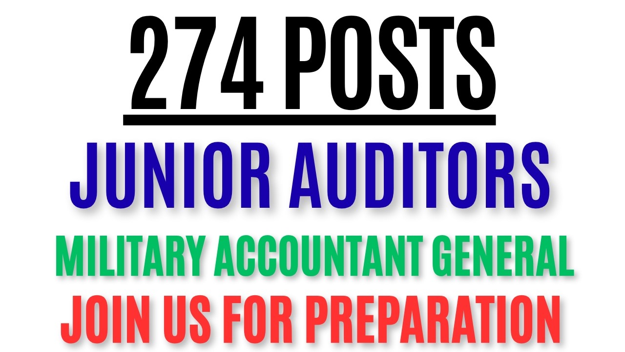 274 Posts -Junior AuditorsComplete Preparation 2026 | Full Online Course | Harword Academy