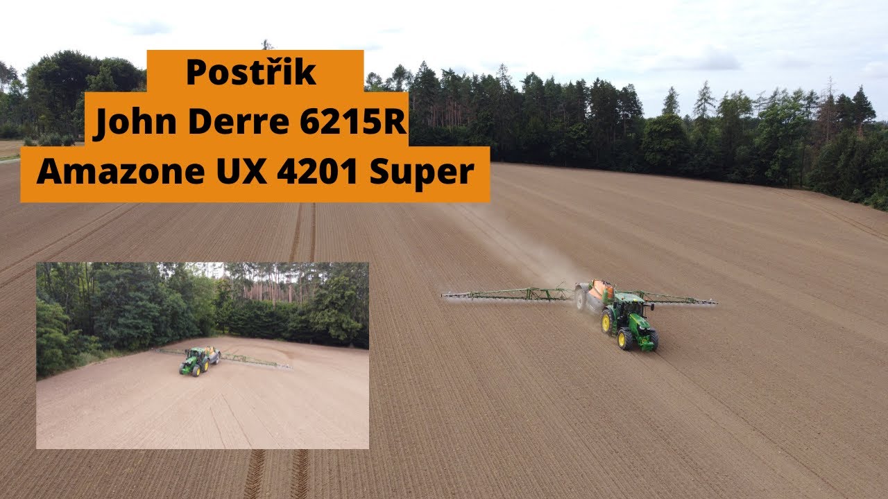 John Deere 6215R a Amazone UX 4201 Super I Agro Dolní Kralovice I