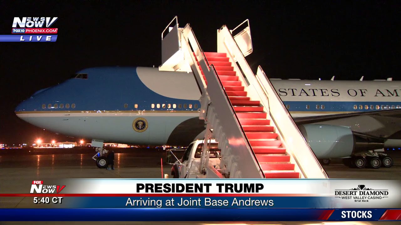 PRESIDENTIAL LANDING: President Trump arrives back in DC following World Economic Forum trip (FNN)