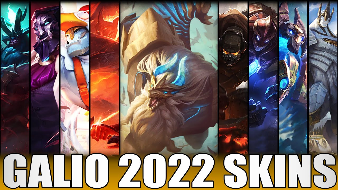 ALL GALIO SKINS 2022 - Including Dragon Guardian Galio