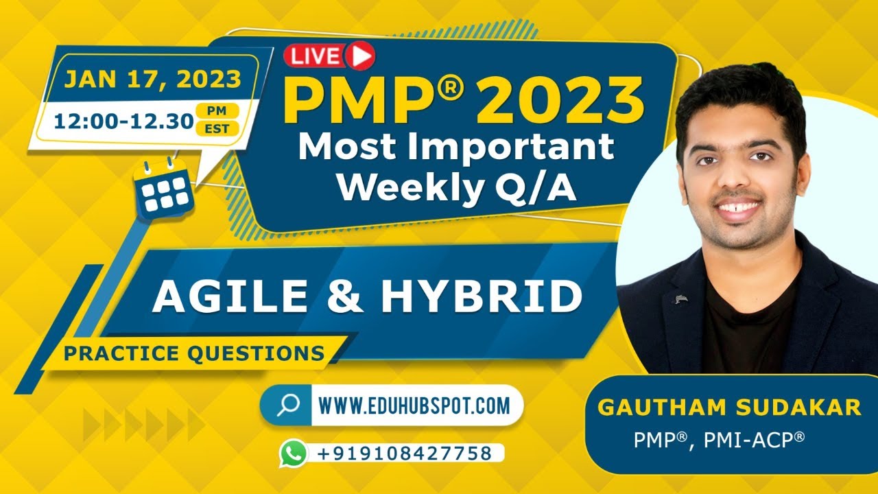 Вопросы по Agile и Hybrid PMP – Live Q&A (17 января 2023 г. с EDUHUBSPOT)