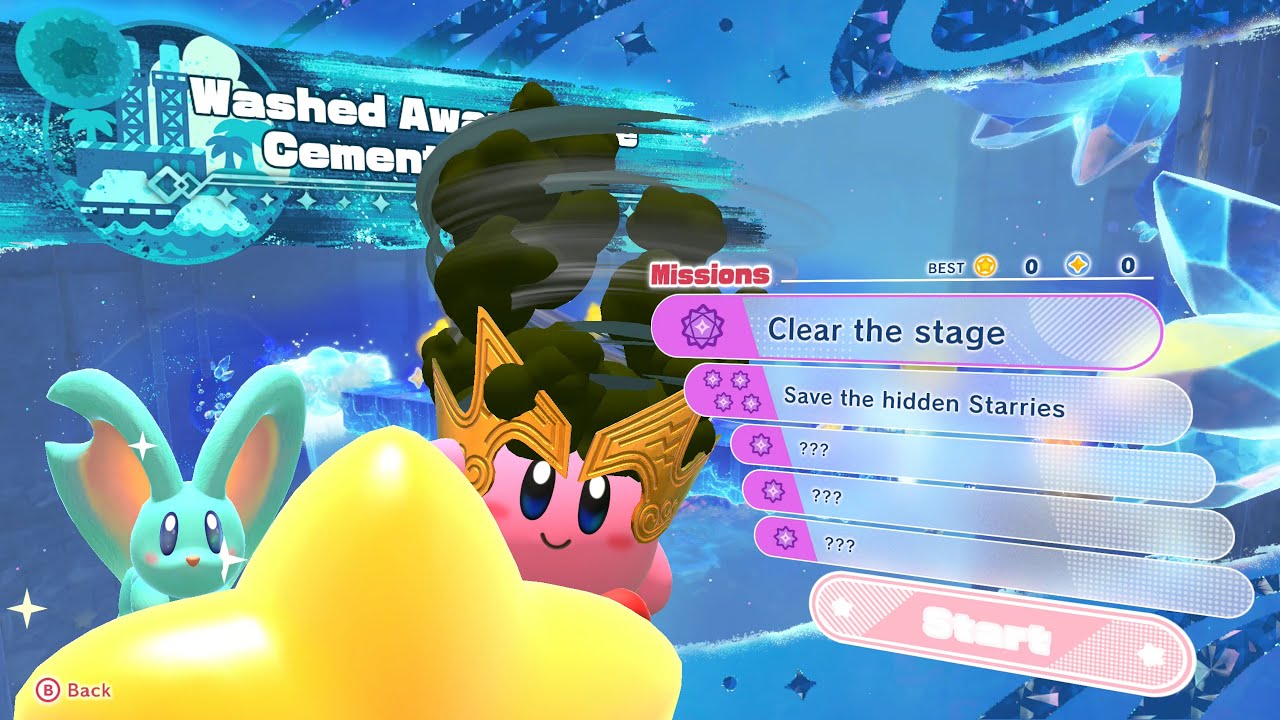 Kirby Star-Crossed World - Washed Away at the Cement Summit (4k 60 FPS)