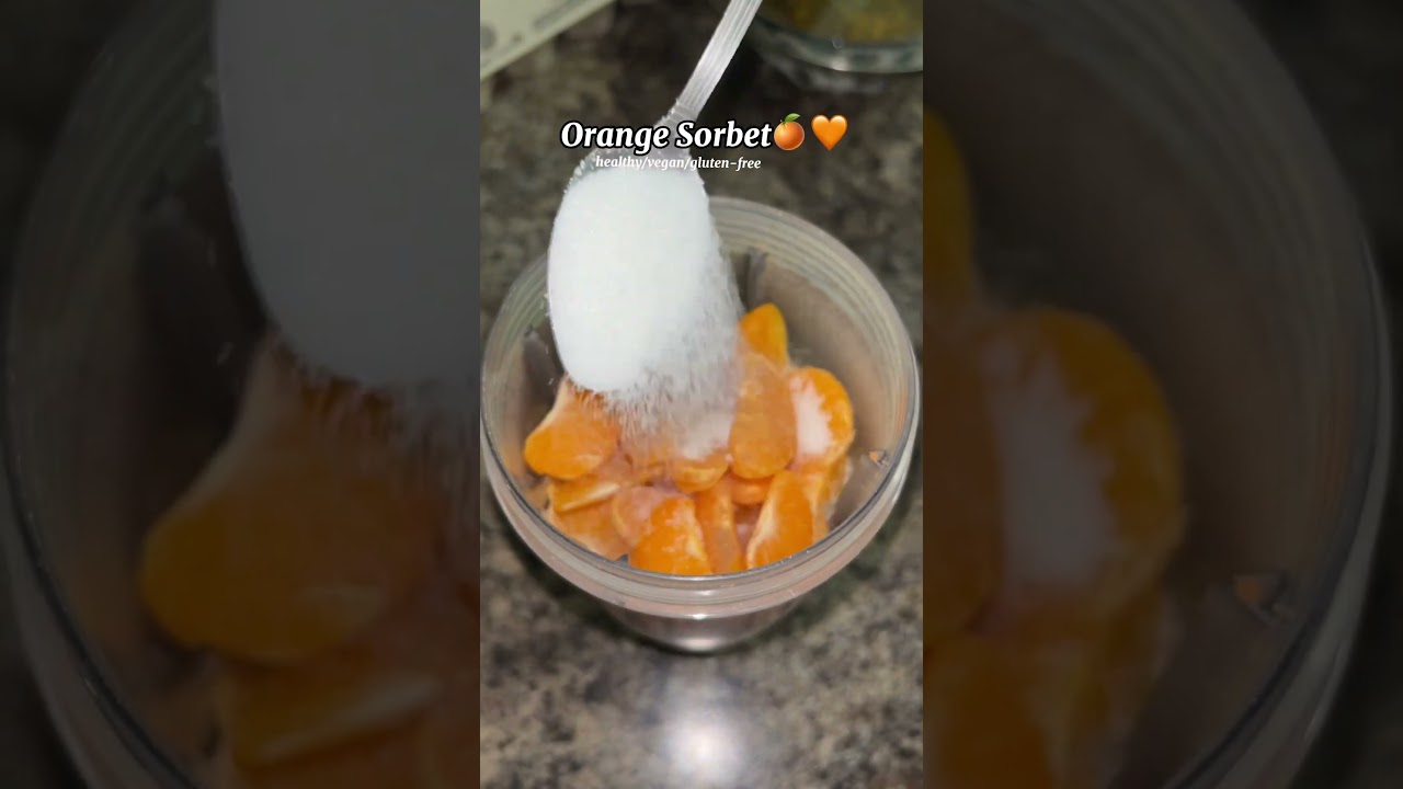 Sunshine in a scoop! ☀️🍊 Homemade orange sorbet for the sweetest refreshment! #CitrusMagic#dessert