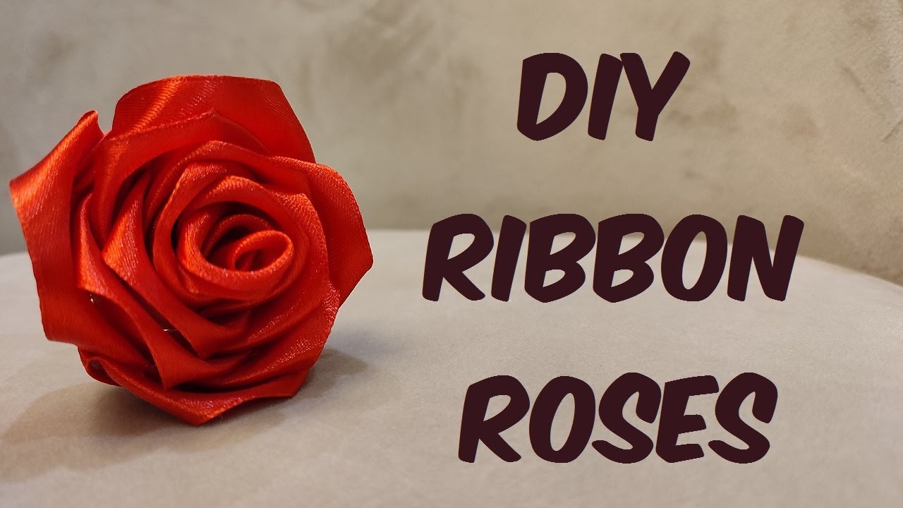 DIY Ribbon Roses | How To Make Satin Ribbon Rose Flowers | Kako napraviti ružu od satenske trake