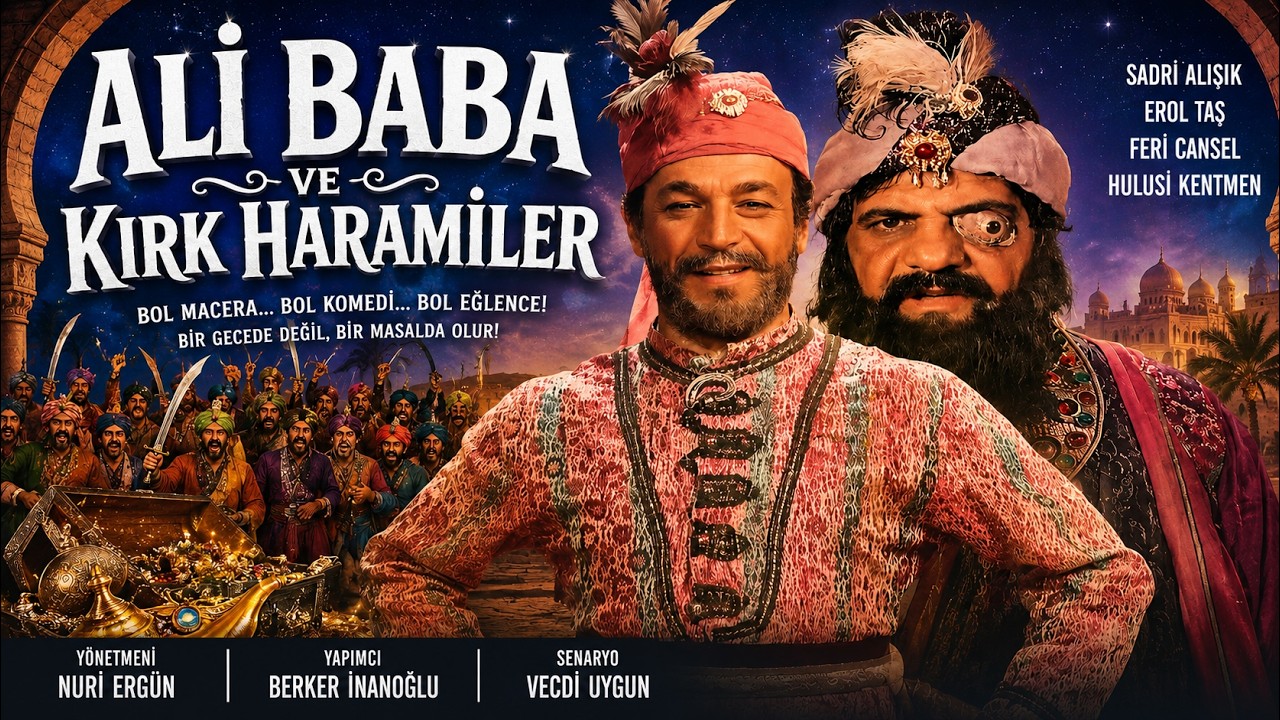 Ali Baba ve Kırk Haramiler Türk Filmi | FULL | 4K ULTRA HD | Sadri Alışık | Feri Cansel | Erol Taş