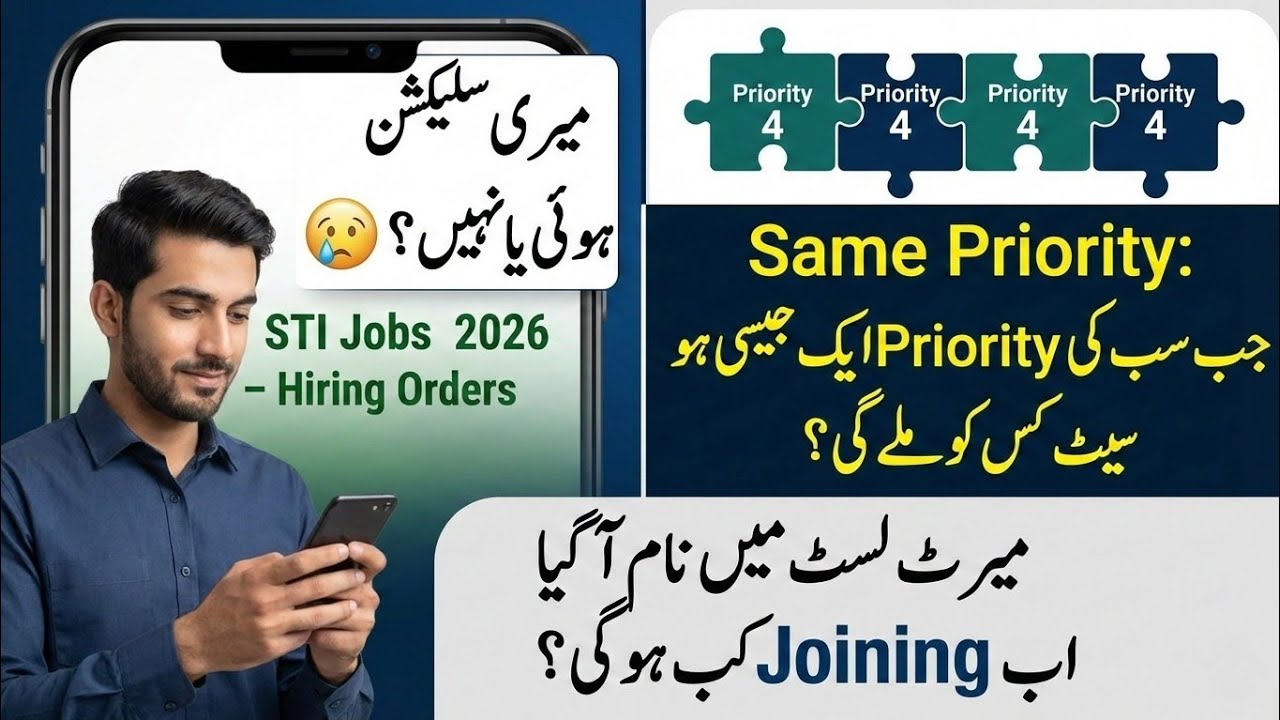 STI Joining Orders Update | Same Priority Who's Get Seat | STI Jobs Merit List