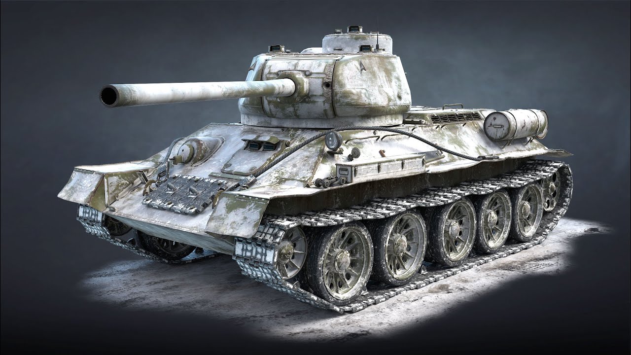 T-34-85 Tank Game 3D-Model Turntable