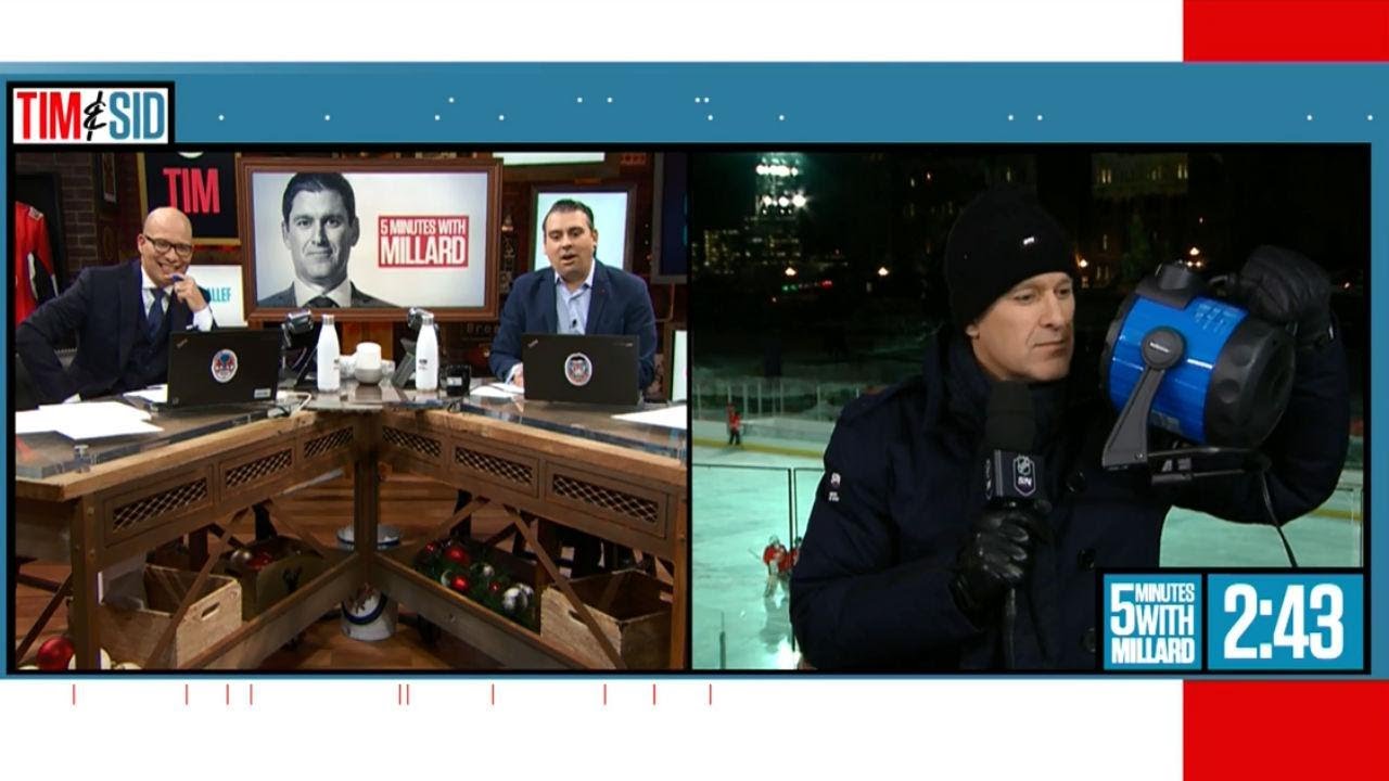 Tim and Sid: Five minutes with Millard who is freezing on location from Ottawa