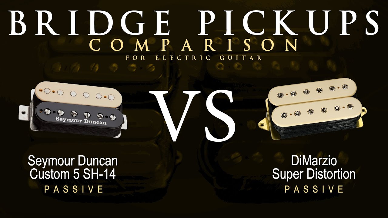 Seymour Duncan CUSTOM 5 SH-14 vs DiMarzio SUPER DISTORTION - Bridge Guitar Pickup Comparison Demo
