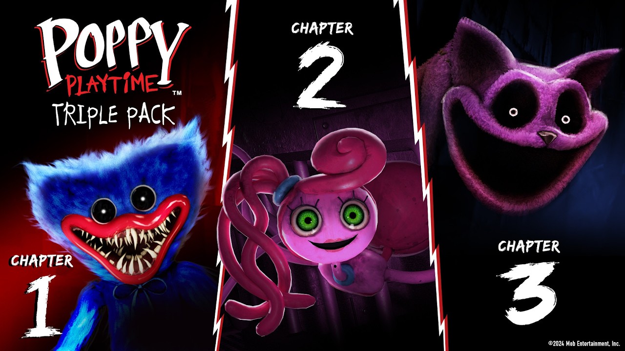 poppy playtime chapter 1'2'3 متتفرجش من بره تعااال