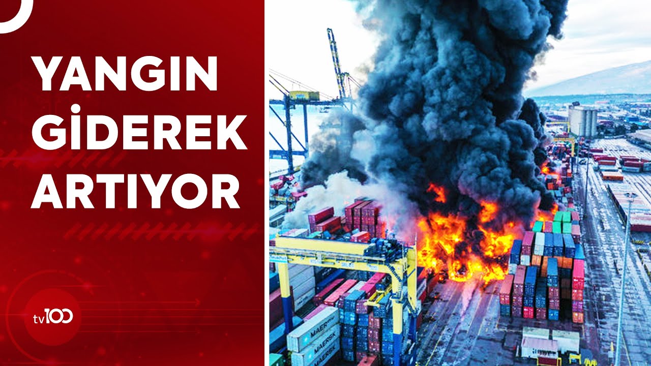 İskenderun Limanı Saatlerdir Yanıyor! | Tv100 Haber