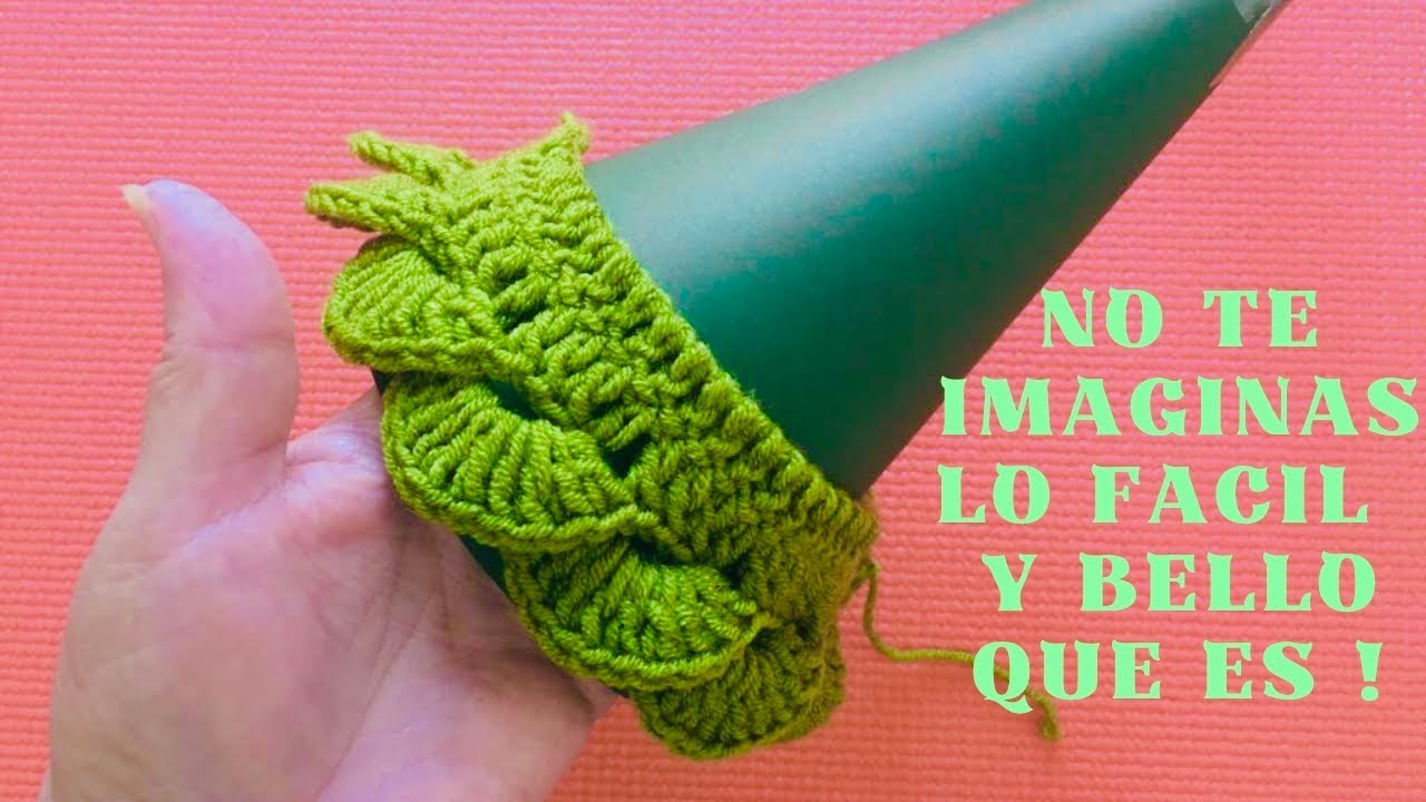 Con una Simple Tira Árbol de Navidad Tejido a Crochet‼️