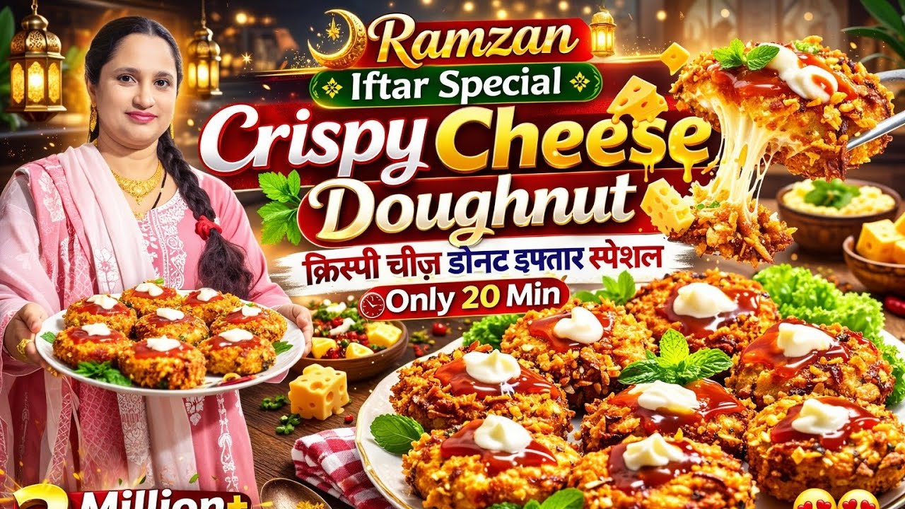 Crispy Cheese Doughnut Recipe | Ramzan Special Iftar Snack  घर पर बनाएं क्रिस्पी चीज़ डोनट | Ramzan 