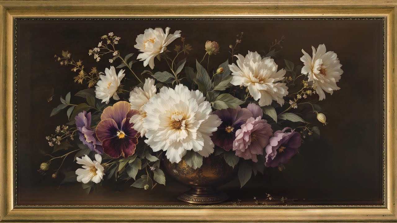 Stunning Blooms and Vintage Elegance: Spring Floral Art: Frame TV Art Spring Flowers