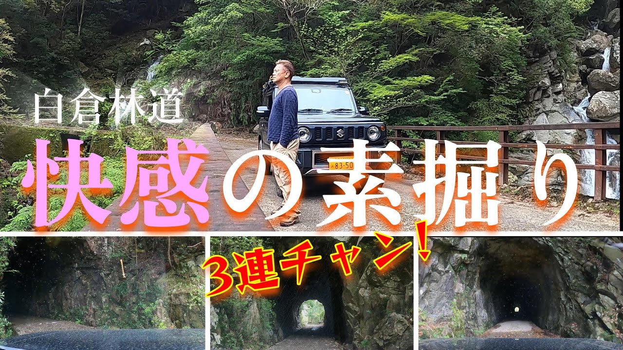 尾鷲の大冒険その⑥…自然溢れる白倉林道の壮大な絶景! 道中には今にも崩れそうな素掘りトンネル3連チャン!がお出迎えしてくれます。