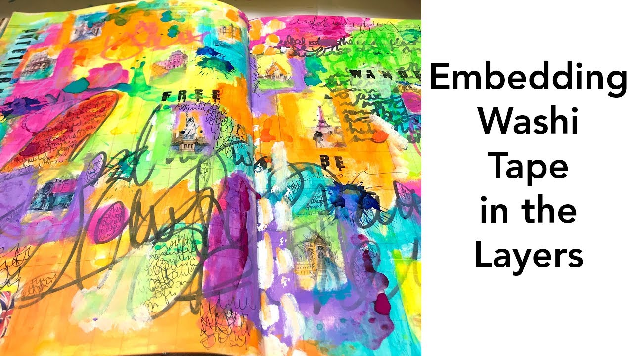 Embedding Washi Tape in the Layers of an Art Journal