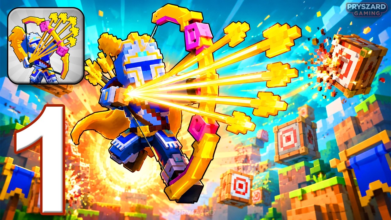 Craft Archers: Merge & Shoot - Gameplay Walkthrough Part 1 - Craft Archery Bastions (iOS, Android)