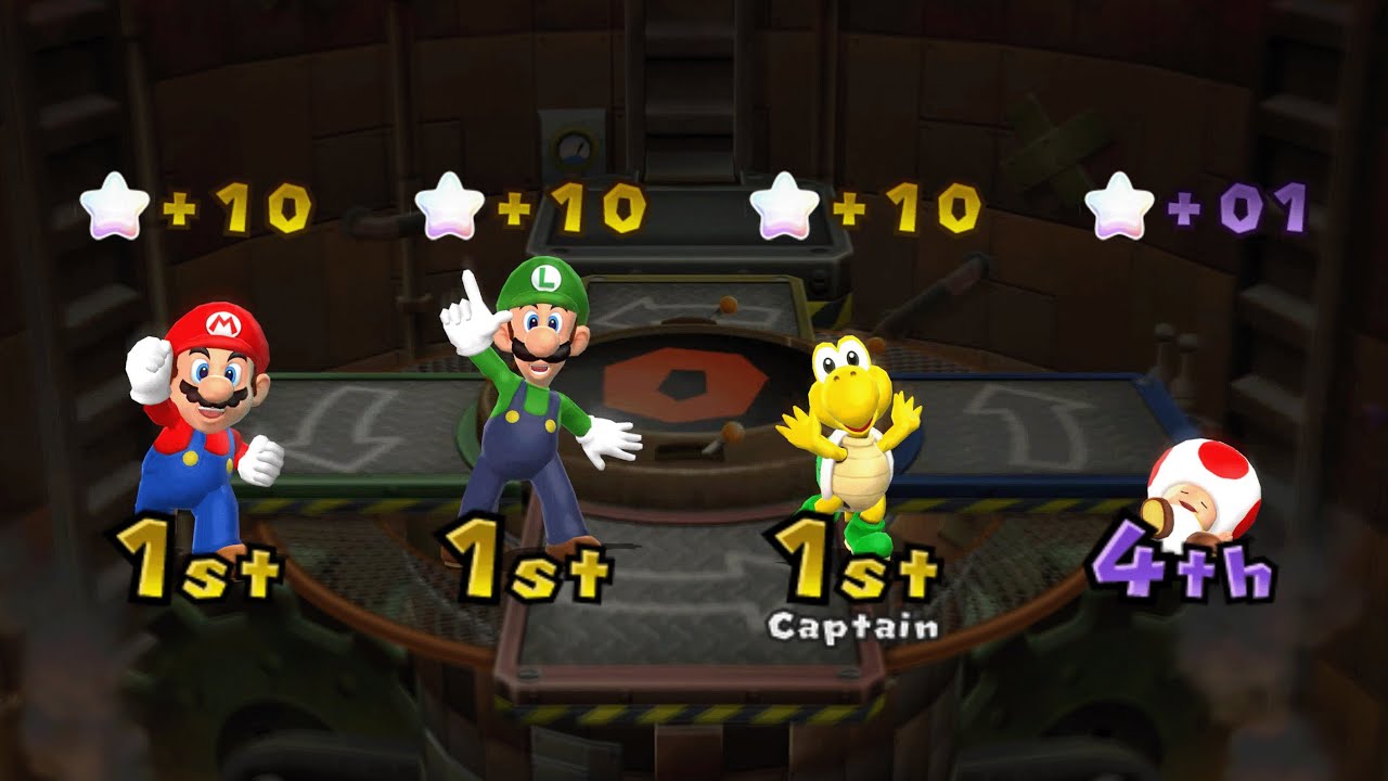 Mario Party 9 - Mario vs Luigi vs Koopa vs Toad - Bob-omb Factory