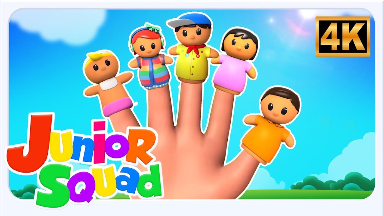 Finger Family Song, Nursery Rhyme and Cartoon Video for Kids by Junior Squad