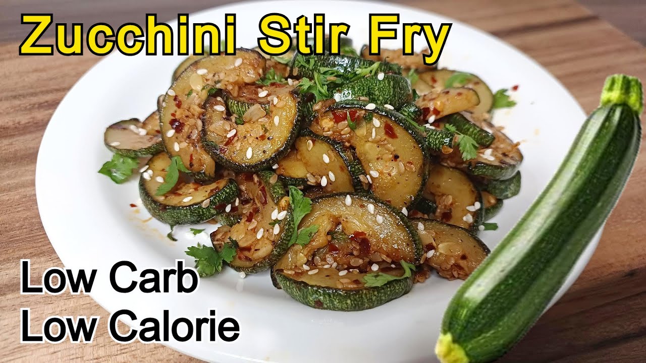 Zucchini Stir Fry Recipe | कम तेल में | Low Carb Low Calorie Vegetable | Weight Loss Zucchini Sabzi