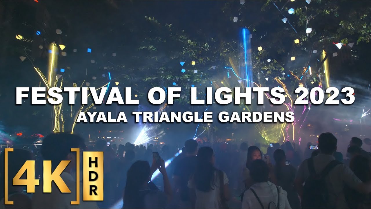 The Best Christmas Light Show in Makati! Festival of Lights 2023 at Ayala Triangle Gardens | 4K HDR