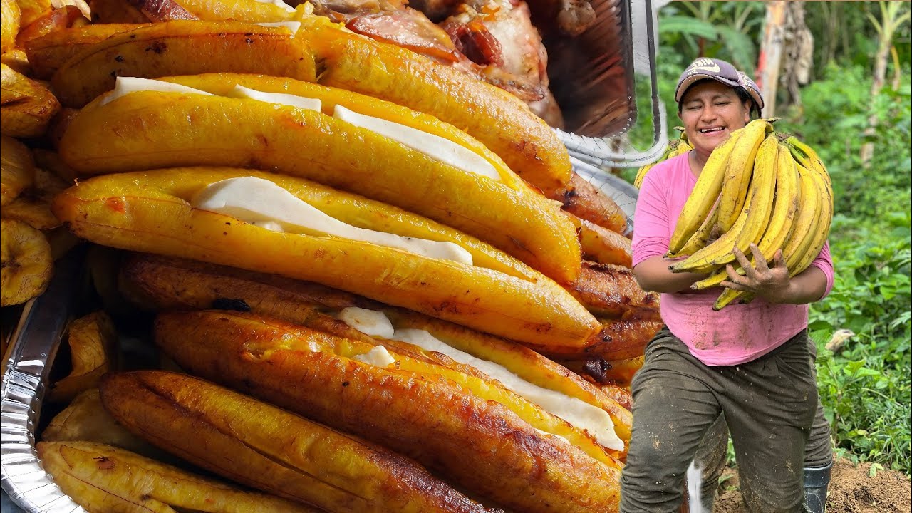 Plátano maduro asado en sartén ¡Sin horno!