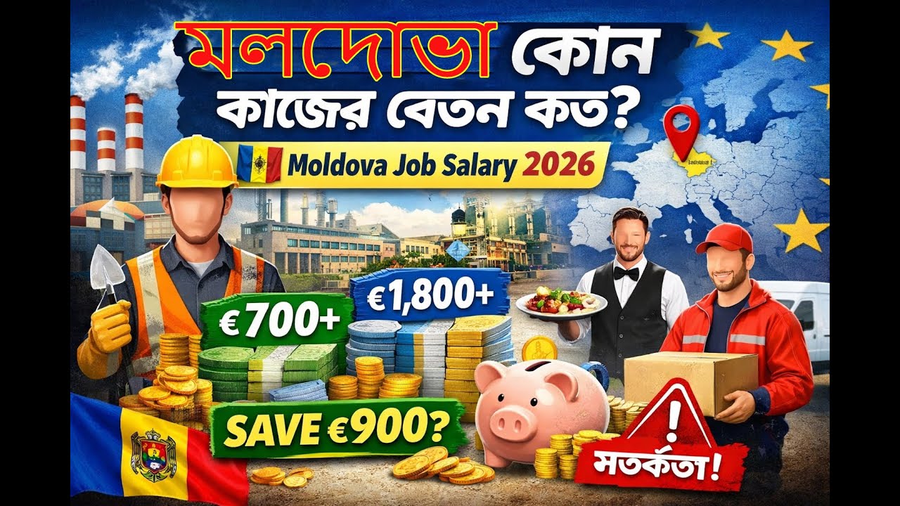 মলদোভায় কোন কাজের বেতন কত ?  Moldova Job Salary 2026