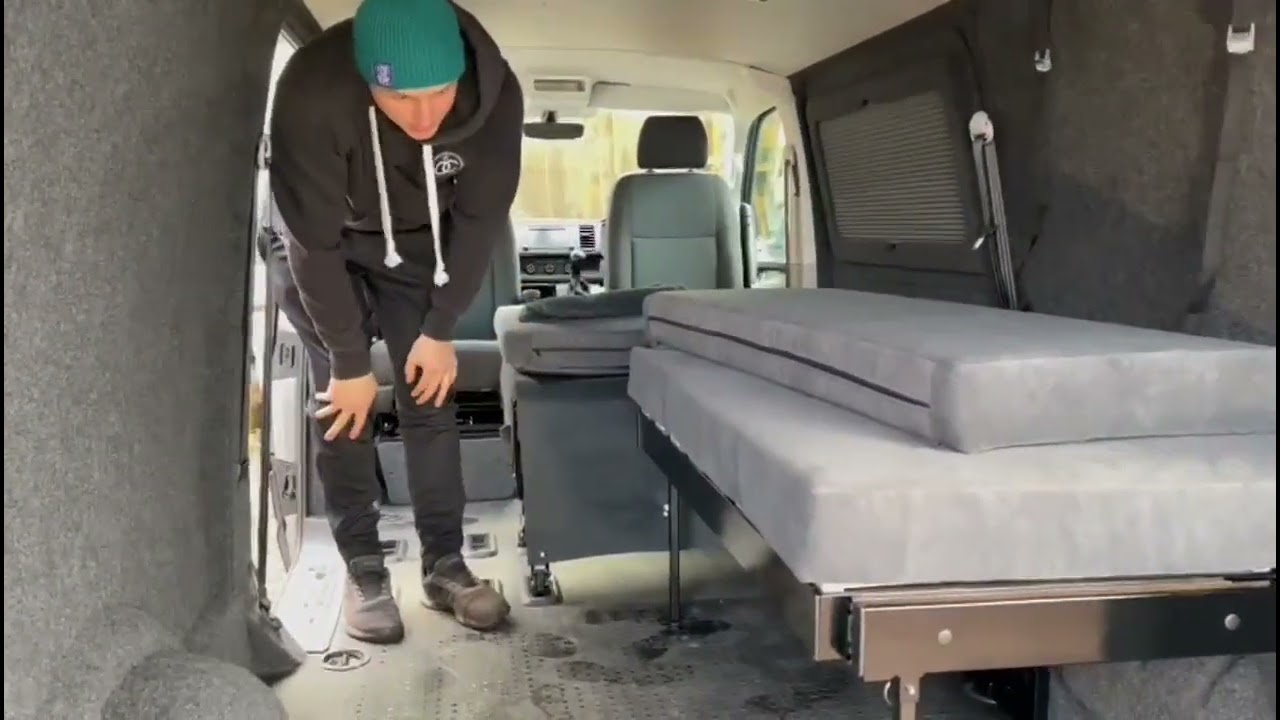 VW T5 T6 Fold and slide Bed system