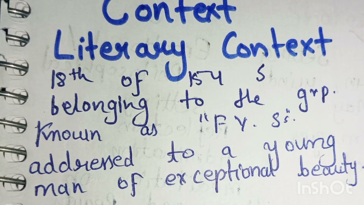 Sonnet 18 part 1