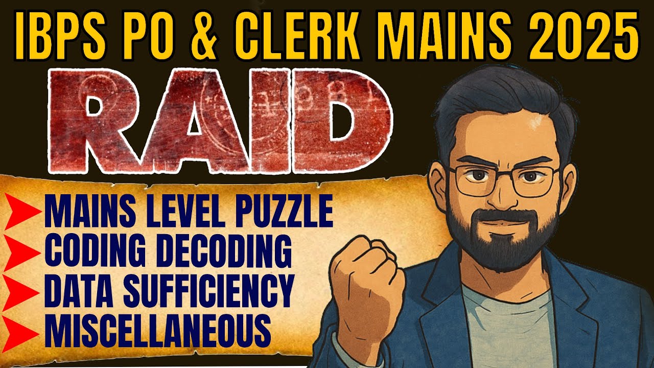 IBPS PO & Clerk Mains Reasoning| Puzzle, Data Sufficiency, Coding Decoding, Miscellaneous Sanjay Sir
