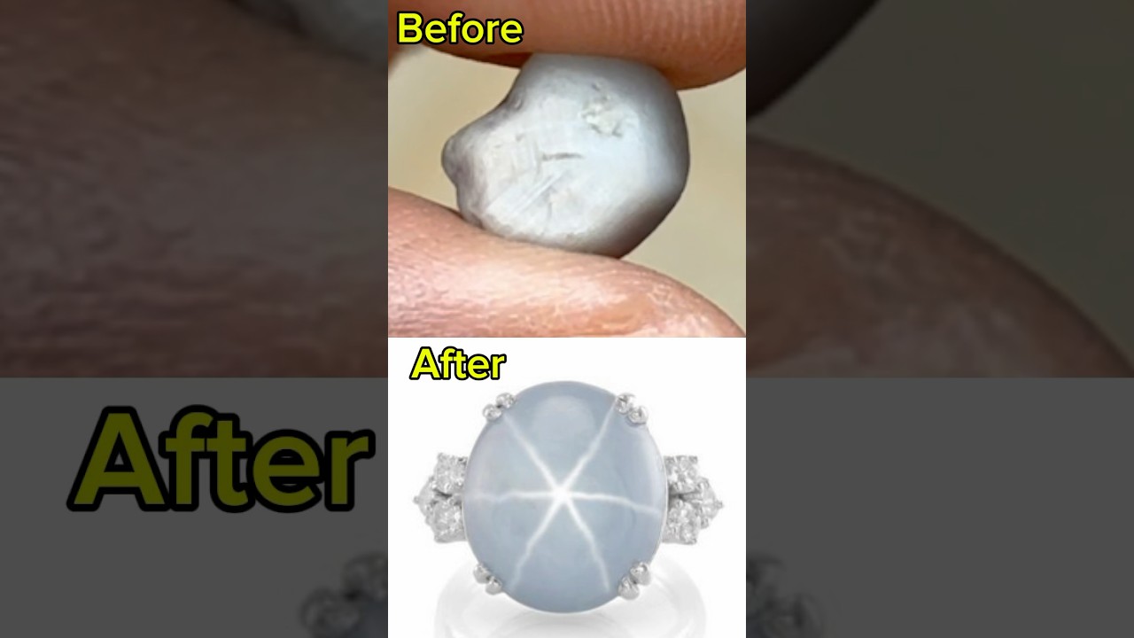 Star Sapphire  - How To Do This Magic #gemstone #starsapphire #gems #pooragems #shorts #gemstone