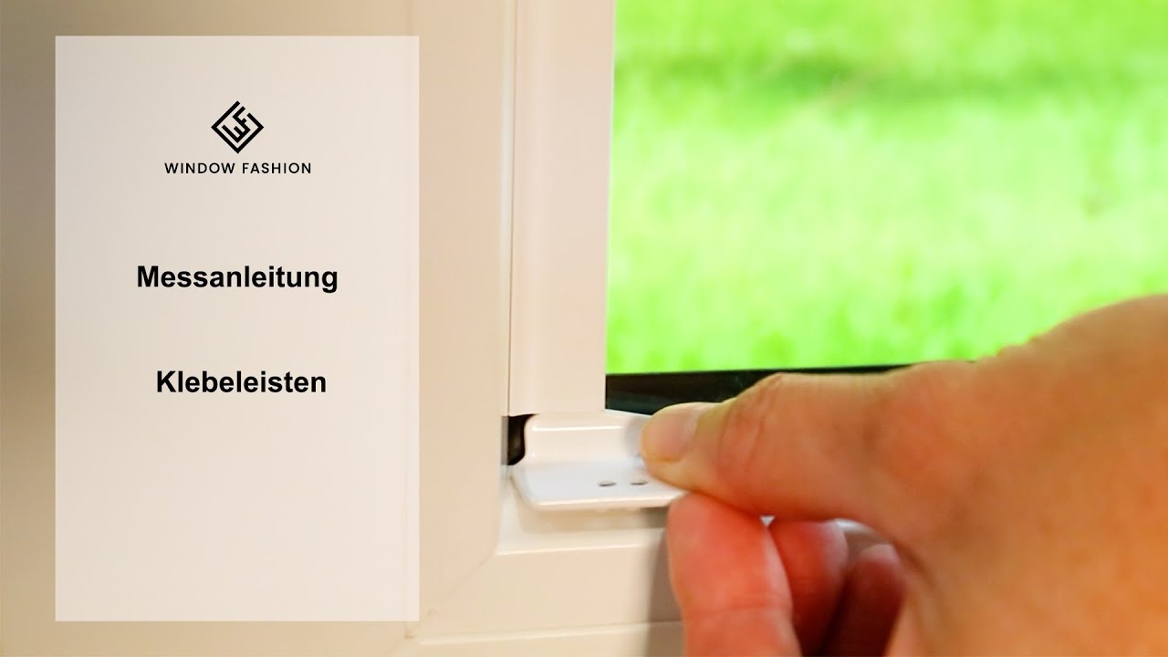 Window Fashion Plissee Messanleitung f&uuml;r die Montage mit Klebeleisten