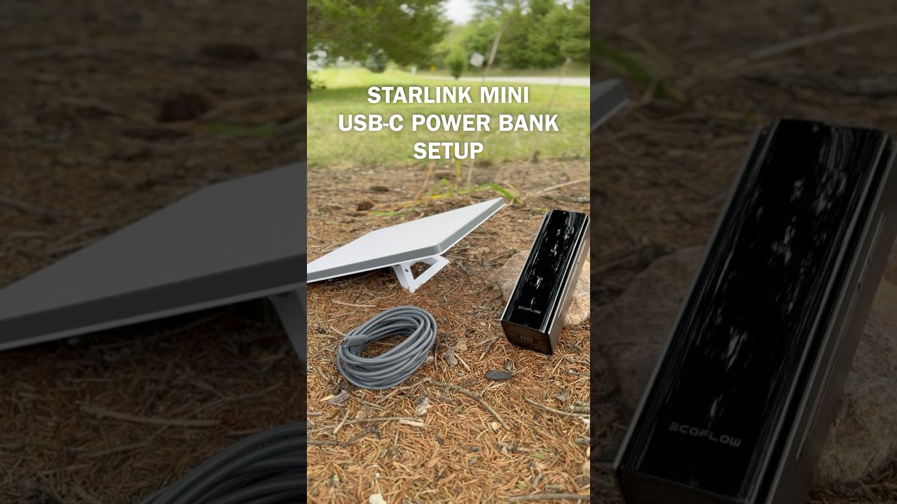 Starlink Mini Setup Using USB-C Power Bank  #starlink #starlinkmini