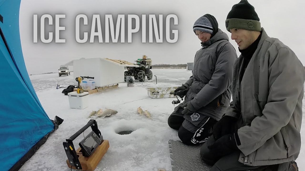ICE CAMPING FOR 7 DAYS | Ice Fishing Devils Lake, ND