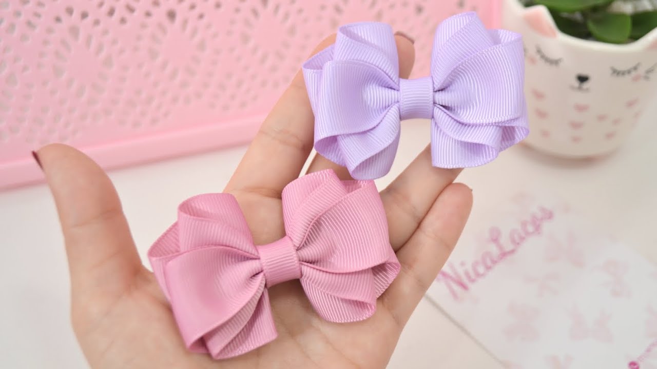 Laço Milena 2 na fita 05 - FÁCIL E ECONÔMICO #diy #pap #ribbon #bow