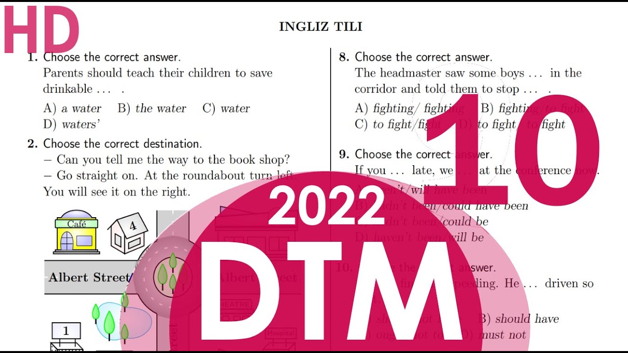 TEZKOR DTM 2022 imtihon ingliz tili tahlil 10-qism. Like bosib, obuna bo'ling.