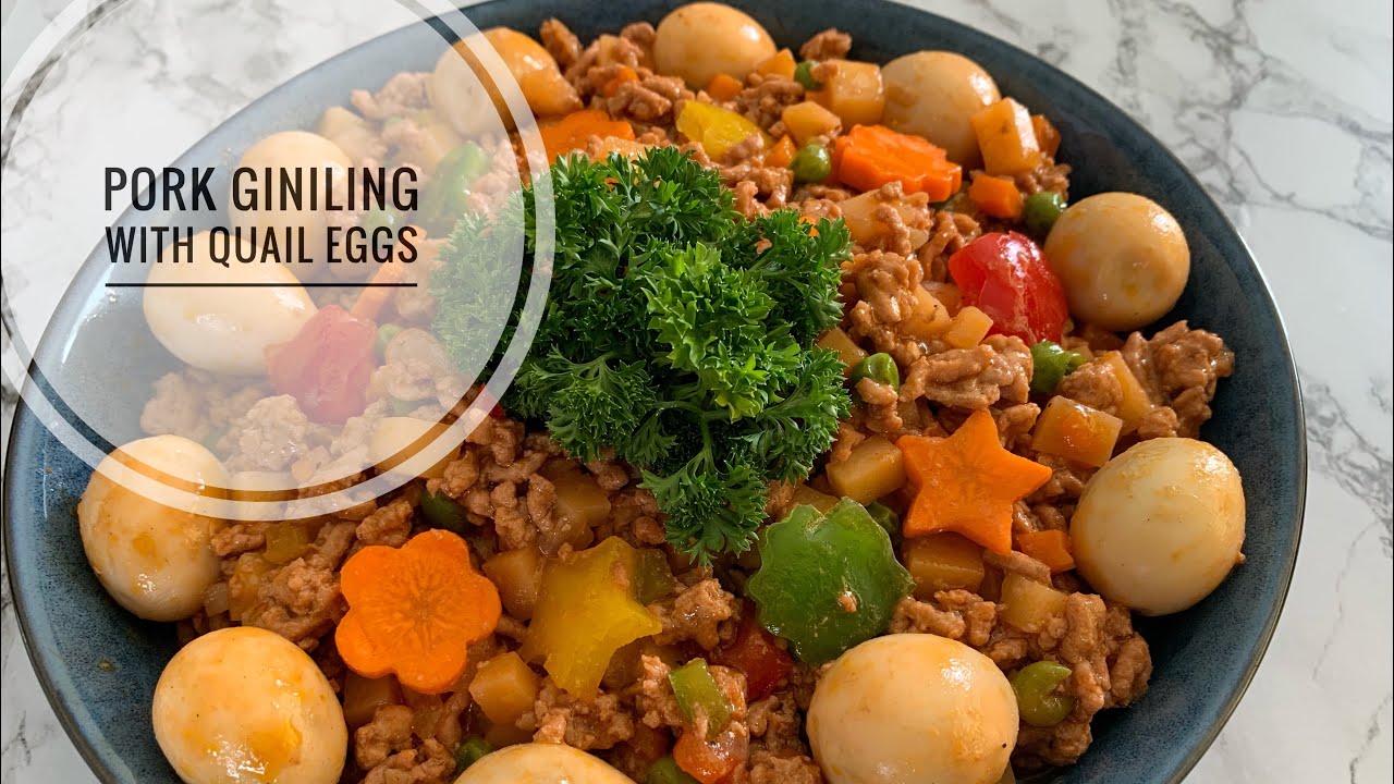 Pork Giniling with Quail Eggs