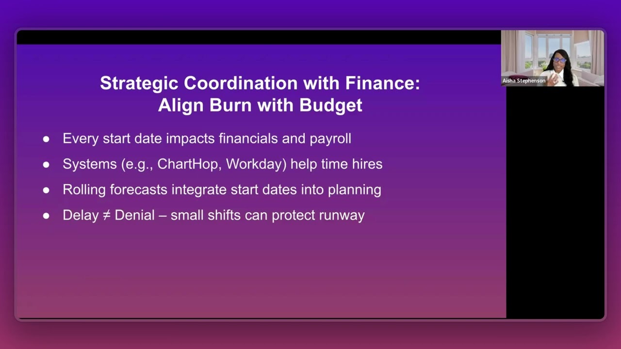 5-Minute Frameworks: The Finance and HR Partnership in Headcount Planning - Aisha Stephenson