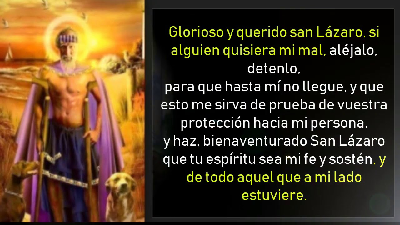 oracion  san lazaro