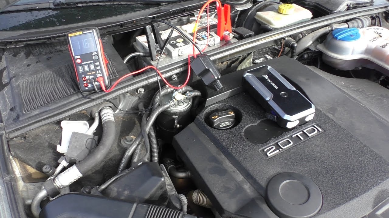 Ar automobilio užvedėjas pajėgs užvesti dyzelinį auto? POPDEER PD-J02 4s LiPO jump starter test