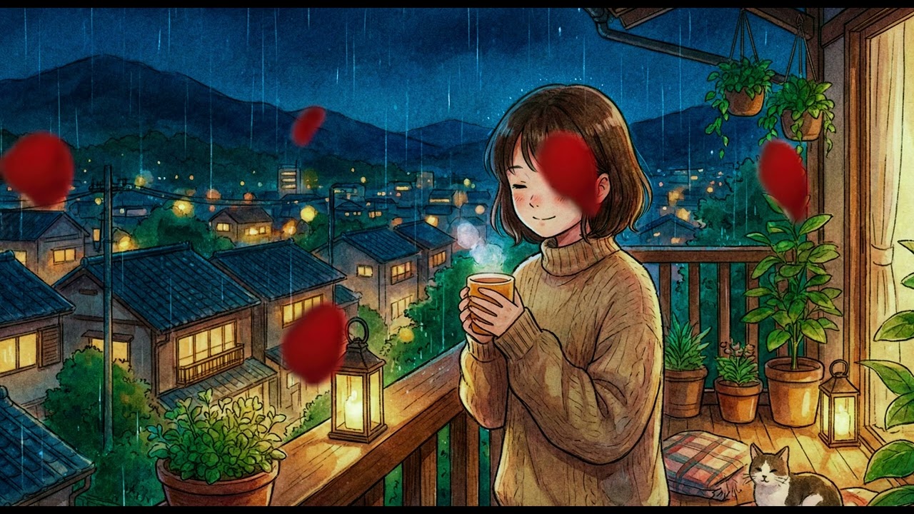 Drizzle on Her Balcony