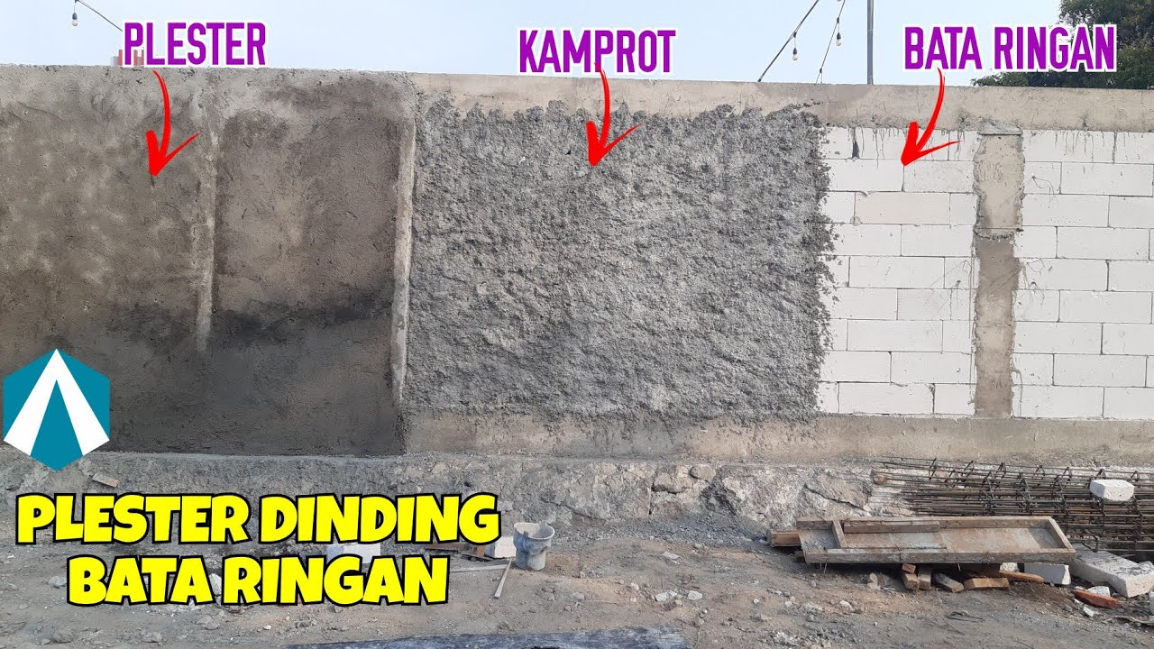 Cara plester bata ringan menggunakan pasir dan semen biasa