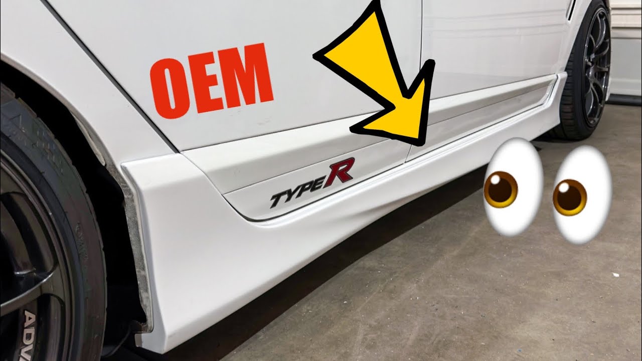 Установка боковых юбок OEM FD2 на мой Civic Si Sedan (я чуть не забыл это выложить)