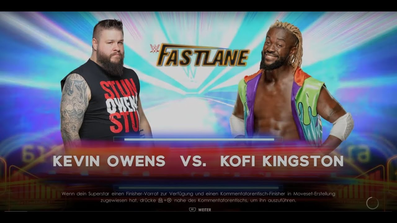 WWE 2K22 - Kevin Owens vs Kofi Kingston - PS5 in 4K UHD
