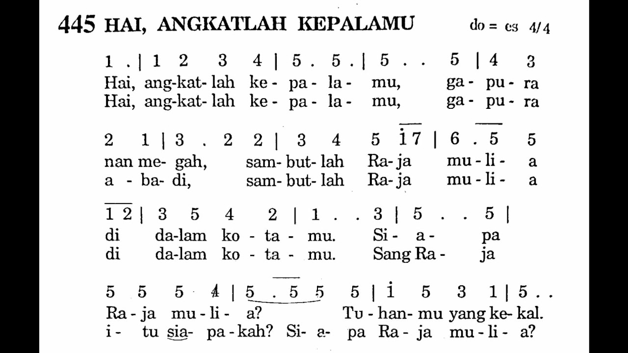 445. HAI, ANGKATLAH KEPALAMU | Lagu Masa Adven | Puji Syukur Katolik